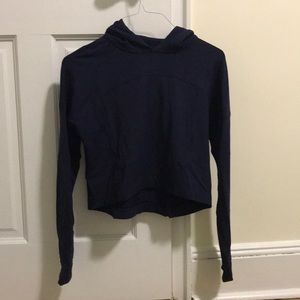 Lululemon cropped lightweight sweatshirt w/ hood